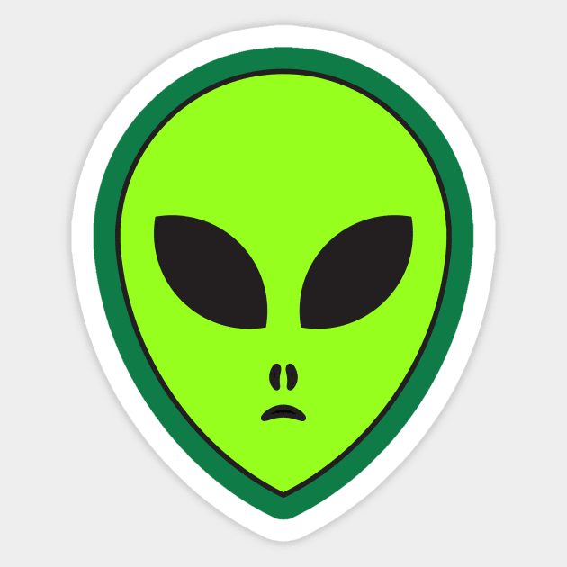 Alien Face Sticker by OZOROZO